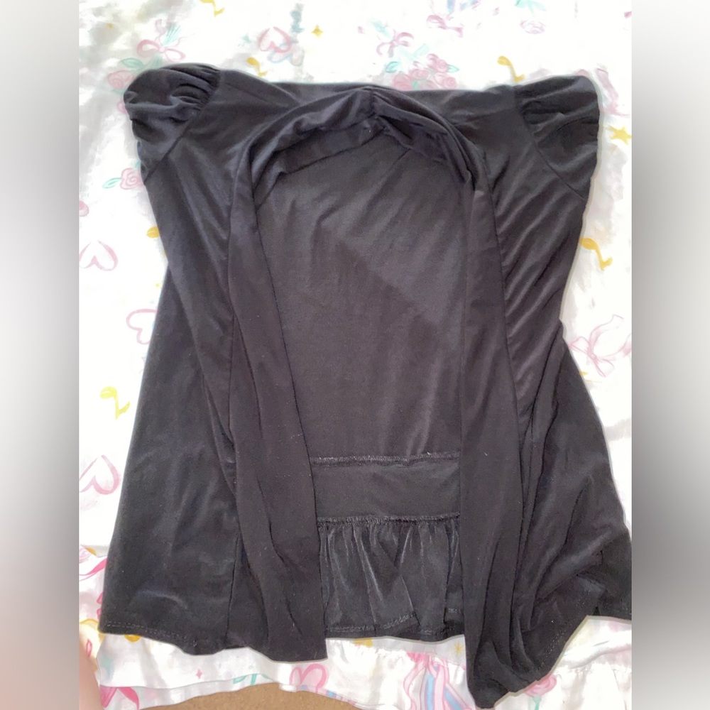a black cropped sweater